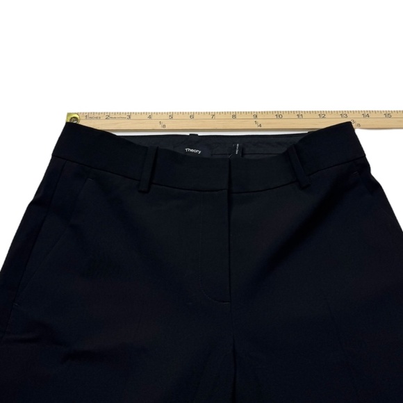 Theory Treeca 2 Good Wool Crop Suit Pants in Black - Picture 12 of 13